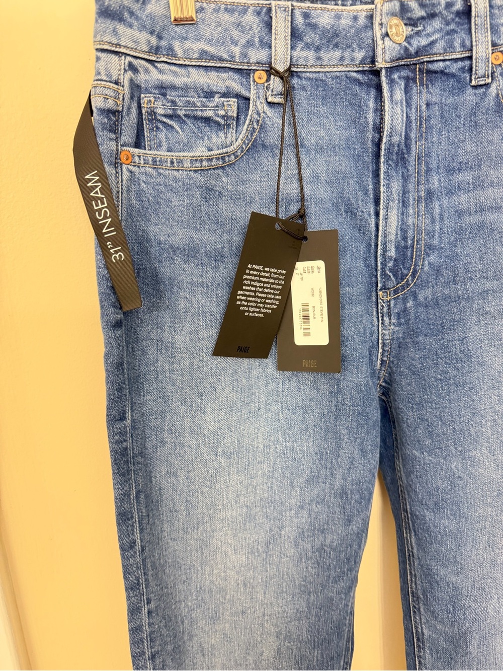Classic High-Rise Straight Leg Women's Jeans - Blue - Picture 2 of 4